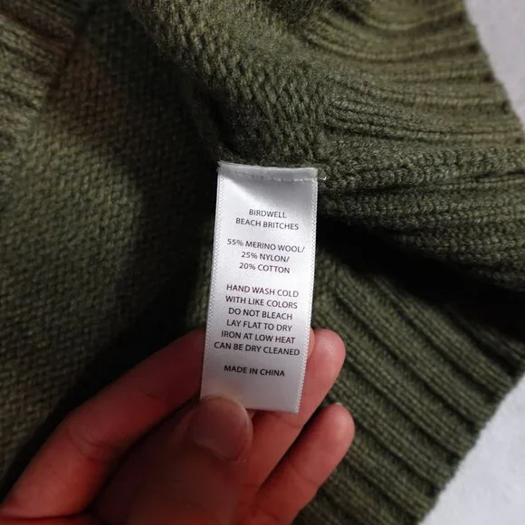 Birdwell Olive Green Crewneck Sweater - Picture 5 of 10